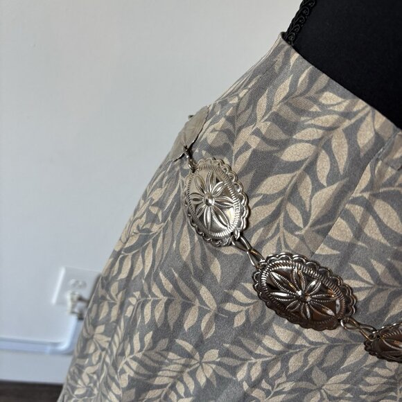 Y2K Banana Republic Womens Silk Midi Skirt Sz 2 Forest Fairy Boho Whimsy - Picture 5 of 15